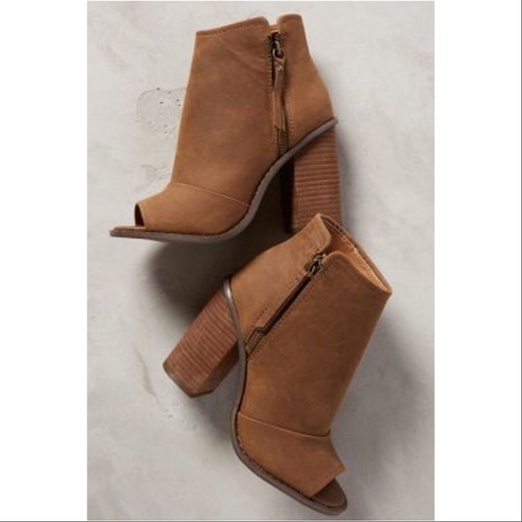 Honey Genuine Leather Peep Toe Shootie Bootie - Picture 1 of 4